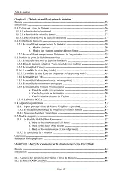 La prise de décision en situation d'incertitude