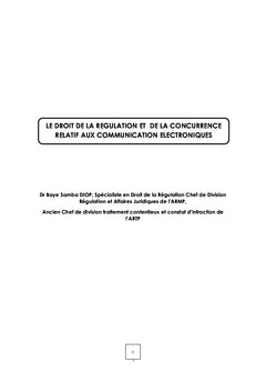 Régulation et concurrence : le cas des communications électroniques