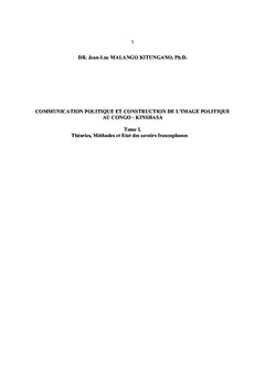 Communication politique et construction de l'image politique au Congo