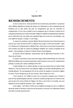 Communication politique et construction de l'image politique au Congo