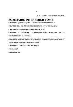 Communication politique et construction de l'image politique au Congo
