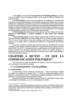 Communication politique et construction de l'image politique au Congo