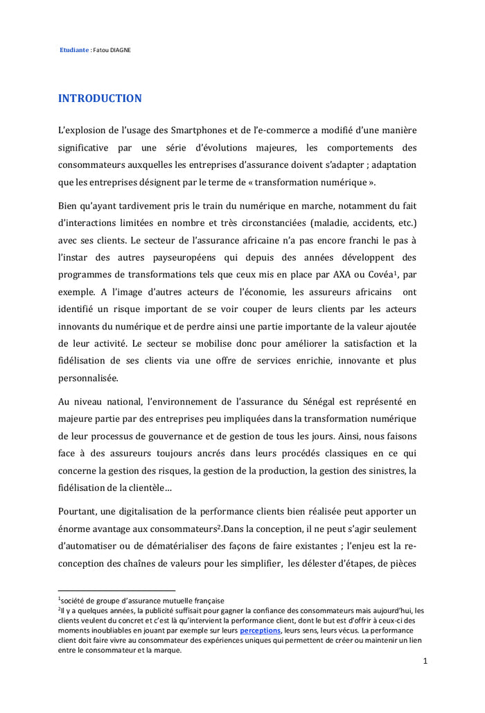 La digitalisation des sociétés d'assurance dans la zone CIMA