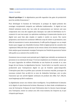 La digitalisation des sociétés d'assurance dans la zone CIMA