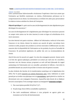 La digitalisation des sociétés d'assurance dans la zone CIMA