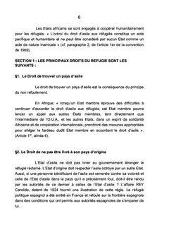 Droits et Devoirs des réfugiés en droit international public