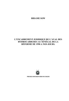 L'encadrement juridique de l'Aval des Hydrocarbures