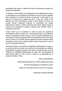 Etude de l'impact de l'assistance humanitaire au Nord Kivu