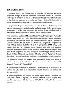 Etude de l'impact de l'assistance humanitaire au Nord Kivu