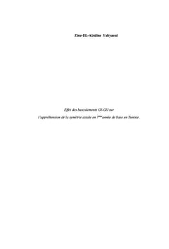 Effet des basculements GI-GII sur l'appréhension de la symétrie axiale