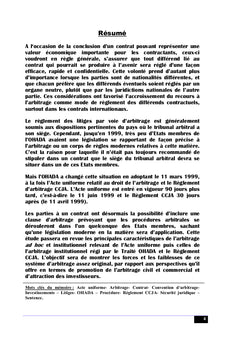 Le système d'arbitrage issu de l'OHADA
