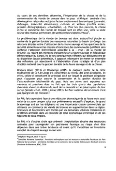 LUTTE CONTRE LA CRIMINALITE FAUNIQUE AU PARC NATIONAL DE LA LOMAMI :