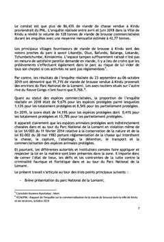LUTTE CONTRE LA CRIMINALITE FAUNIQUE AU PARC NATIONAL DE LA LOMAMI :