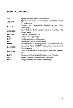 VARIABILITÉ HYDRO-PLUVIOMÉTRIQUE ET GESTION DES RESSOURCES EN EAU