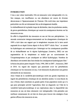 VARIABILITÉ HYDRO-PLUVIOMÉTRIQUE ET GESTION DES RESSOURCES EN EAU