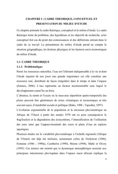 VARIABILITÉ HYDRO-PLUVIOMÉTRIQUE ET GESTION DES RESSOURCES EN EAU