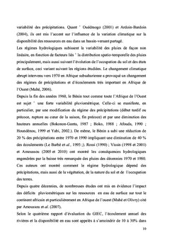 VARIABILITÉ HYDRO-PLUVIOMÉTRIQUE ET GESTION DES RESSOURCES EN EAU