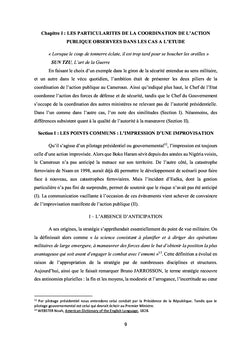 Quelques facettes de la coordination de l'action publique au Cameroun