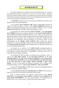 La BEAC face à la RSO