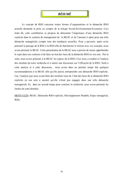 La BEAC face à la RSO