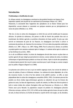 Analyse du comportement de la souche du champignon comestible