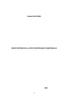Droit béninois de la fonction publique territoriale