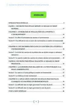 LA PROTECTION PENALE DE L'ENVIRONNEMENT EN DROIT CAMEROUNAIS