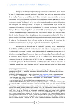 LA PROTECTION PENALE DE L'ENVIRONNEMENT EN DROIT CAMEROUNAIS