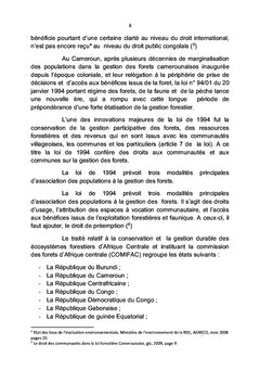 Droit International de l'Environnement et Contentieux du Bassin du Congo