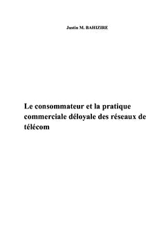 Protection du consommateur et réseaux de télécom