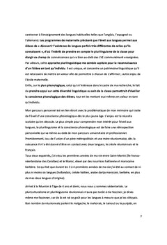 Éveil aux langues étrangères en maternelle: apprentissage phonologique