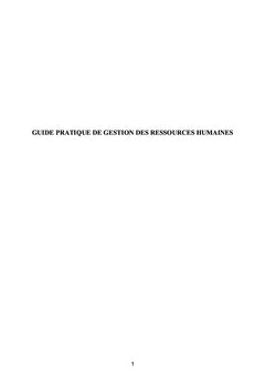Guide pratique de gestion des ressources humaines