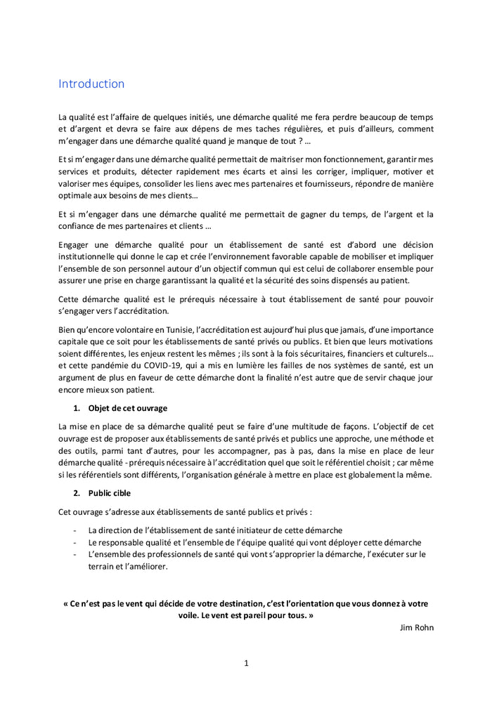 Etablissements de santé: Conduire sa démarche qualité Pas à Pas