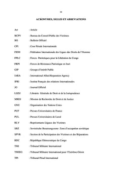 La réparation allouée aux victimes par la Cour Pénale Internationale