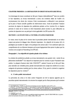 La réparation allouée aux victimes par la Cour Pénale Internationale
