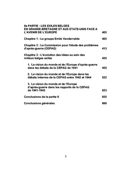 Les Belges face à l'avenir de l'Europe 1939-1945