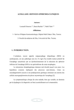 L'Achalasie