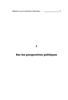 Réflexions sous la Quatrième République