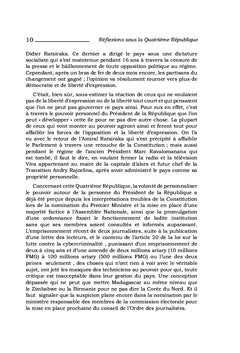 Réflexions sous la Quatrième République
