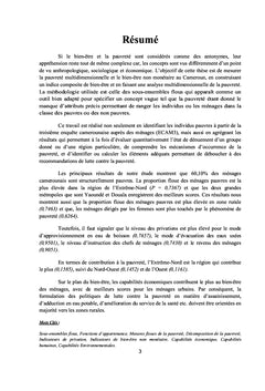 Privation Multidimensionnelle et Bien-être non Monétaire au Cameroun: