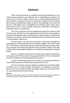Privation Multidimensionnelle et Bien-être non Monétaire au Cameroun: