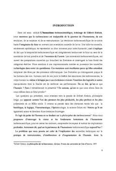 L'humanisme technoscientifique