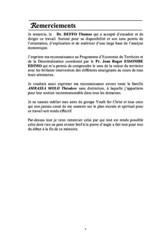 Energie et processus de croissance en milieu rural au Cameroun