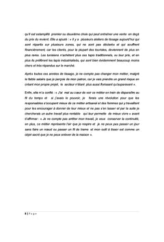 L'évolution de l'activité du tissage