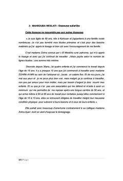 L'évolution de l'activité du tissage