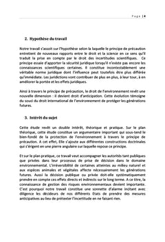 La portée juridique du principe de précaution en droit international