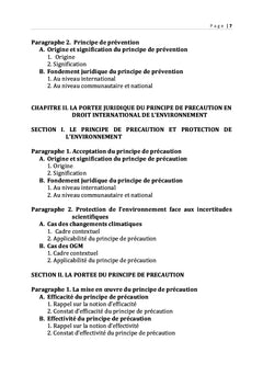 La portée juridique du principe de précaution en droit international