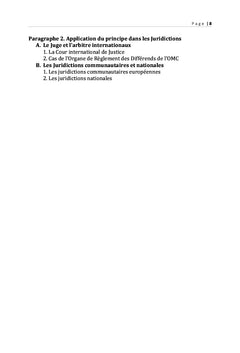 La portée juridique du principe de précaution en droit international
