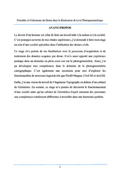 Procédés et utilisations du drone