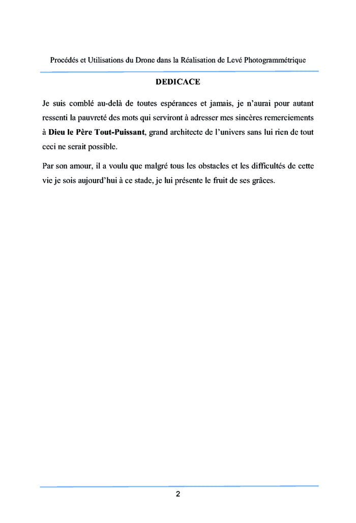 Procédés et utilisations du drone